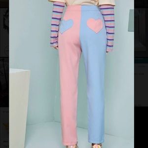 Half and Half heart pocket pants